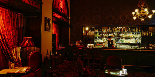 The interior of the Orient Bar at the Pera Palace Hotel in Istanbul